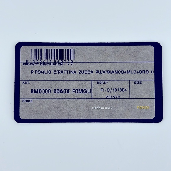 ⚡️SALE⚡️Authentic Fendi Pattina Zucca Long Wallet with box etc. - Picture 13 of 14